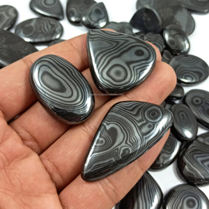 Natural Psilomelane Loose Gemstone Cabochon Handmade Mix Shape Wholesale Gemstone Cabs - Product Image 1