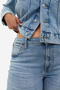 Casual Streetwear Fashion <b>Jeans</b> Custom Logo Apparel Ripped High Waist Straight Leg <b>Vintage</b> Wash <b>jeans</b> - Product Image 6