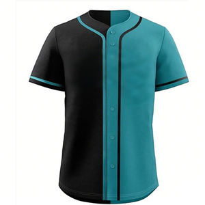 Wholesale Sublimation 100% Polyester Blank <b>Baseball</b> Uniform Breathable Sweat Wicking Button <b>Baseball</b> Jersey - Product Image 5