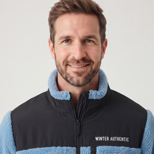 Veste d'hiver unisexe en polaire sherpa, fermeture éclair personnalisée, col montant, style vintage décontracté, coupe-vent, doublure sherpa 360g, manteau d'hiver pour homme - Product Image 6