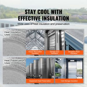 Rotolo Isolante per Tetti 3.2mm in Schiuma EPE con Foglio di Alluminio Bifacciale 23.8x50ft Barriera Riflettente per Riduzione del Calore - Product Image 6