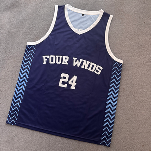 Camiseta de Baloncesto Personalizada con Impresión por Transferencia de Calor, de Secado Rápido y Manga Corta para Equipos - Product Image 1