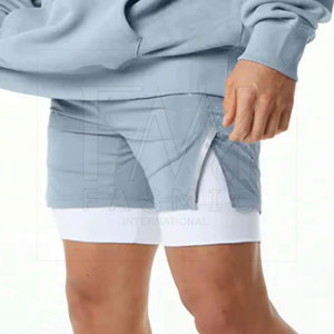 Pantalones Cortos Deportivos Casuales de Alta Calidad para Hombre, 100% Poliéster, Sólidos, de Secado Rápido, Transpirables, Antideslumbrantes, para Correr y Hacer Ejercicio al Aire Libre - Product Image 6