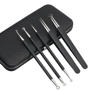 Kit de 5 piezas de acero inoxidable para remover puntos negros y tratamiento del acné - Product Image 1