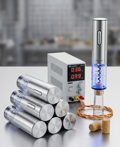 Lotion Rechargeable Electric Corkscrew Stainless Steel Portable Wine Opener <b>Bar</b> <b>Tools</b> Modern Style - Product Image 1