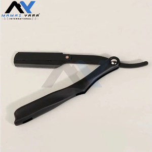 Navaja de Afeitar Manual Plegable Premium para Hombre, Afeitadora de Borde Recto de Acero Inoxidable y ABS Duradera para el Cuidado de la Barba, Profesional - Product Image 3