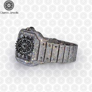 Charm_Jewells Luxury Stainless Steel <b>Watch</b> Rectangle Dial Sapphire Crystal Quartz Movement Unisex Fashion Design - Product Image 3