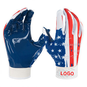 Gants de football américain personnalisés, écologiques, de haute qualité, pour receveurs, design à doigts complets, grip en latex, taille, logo et couleurs personnalisables - Product Image 4