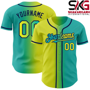 Maillot de baseball personnalisé violet et orange dégradé, tenue d'équipe avec nom et numéro, chemise de sport à boutons sur le devant - Product Image 3