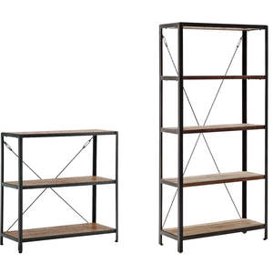 Archivador de Oficina Moderno y Sencillo, Estantería Negra para Libros con Estante de Hierro, Estante para Libros con Marco de Hierro Forjado - Product Image 1