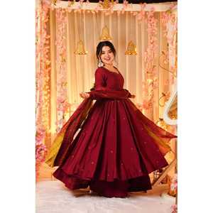 AANIYA'S Conjuntos de mujer Anarkali Style Plazzo Suit - Product Image 1