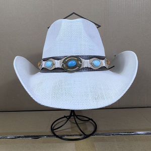Sombrero Vaquero Occidental Clásico de Fieltro con Ala Ancha y Logotipo Personalizado, con Cinturón Personalizado para Viajes, Fiestas y Uso al Aire Libre, Unisex, para las Cuatro Estaciones - Product Image 2