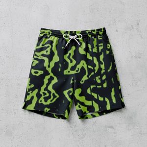 Shorts de bain pour hommes à taille élastique, impression par sublimation, polyester, pour surf et natation, été, prix bas, haute qualité - Product Image 1