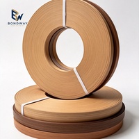 Bande de chant en PVC brillant auto-adhésive, motif grain de bois, rouleau 1x22mm, largeur personnalisable 0.4-3mm pour le chant des armoires d'atelier