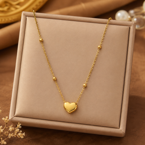 Collar de Moda para Mujer, Chapado en Oro de 18K, Acero Inoxidable, Colgante con Forma de Corazón, Letra, Cuadrado, Gota de Agua, Lazo, Cadena de Serpiente - Product Image 4