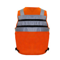 Gilet di Sicurezza con Cerniera e Tasche Utilitarie, Alta Qualità in Poliestere, Alta Visibilità, Traspirante, Leggero, Vestibilità Comoda, per Uso Industriale