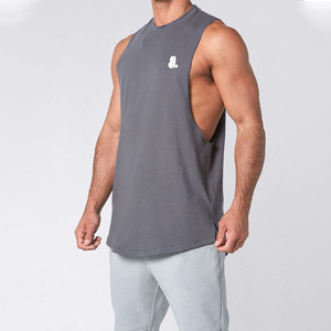 Men Cut Tank Top Sleeveless Fashion Muscle Design Cartoon Pattern <b>Tie</b>-Dyed Embroidery Knitted Cotton Bamboo Fiber High Street - Product Image 2