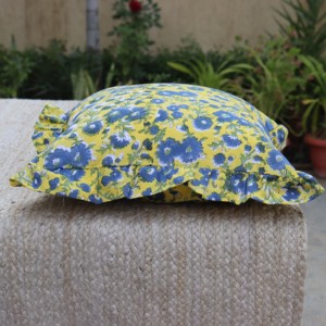 Best Handmade Bohemian Cotton Pillow Covers Luxury <b>Indian</b> Block Print Frill Cushion Cover Floral <b>Throw</b> Raffle Customizable - Product Image 5