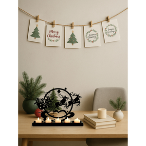 CIFbuy Portacandele Vintage a Forma di Renna in Ferro per Decorazioni Natalizie, Lanterna in Metallo per Tavolo e Caminetto, Servizio di Ritiro Disponibile - Product Image 5