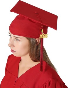 Ensemble Robe de Cérémonie Mate, Toque et Pompon 2026 pour Lycée et Diplôme Universitaire, Tissu 100% Polyester - Product Image 3