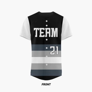 Maillots de baseball personnalisés en twill avec logo d'équipe brodé, chemise de baseball professionnelle à boutons, grande taille respirante pour hommes USA - Product Image 5