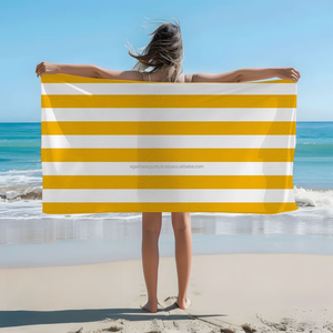 Serviettes de bain de luxe en gros à rayures Cabana 400 GSM 70x150cm Douces et absorbantes pour la plage, les voyages et le camping (Royaume-Uni) - Product Image 3