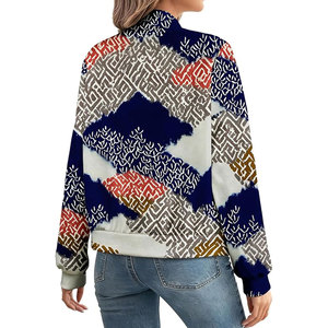 Wholesale Premium <b>Women</b>’s Bomber <b>Jackets</b> Casual Floral Zip-Up Coat <b>Lightweight</b> Fashion Outerwear Wear Bomber <b>Jackets</b> - Product Image 3