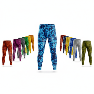 Manufacturer Custom Printed Design Breathable Training Quick Dry Compression Leggings Athletic Stretch Fitness Tights Pants Men - Product Image 1
