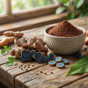 Poudre de curcuma noir déshydratée de haute qualité avec des ingrédients naturels purs, riche en antioxydants pour la santé et les bienfaits pour la peau - Product Image 4