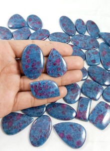 Cabochons en rubis kyanite naturel, enroulés sur fil et pierres pour la fabrication de bijoux, lot en gros de rubis kyanite - Product Image 4