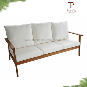 Monaco Sofa 3 seater <b>bench</b> Eco-friendly Outdoor Furniture Garden Acacia Wood Sofa Set Cushions <b>Foldable</b> for Hotels Villas - Product Image 5