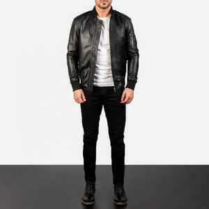 Vestes en cuir pour hommes, style streetwear et motard, à prix bas, collection hiver, très demandées - Product Image 6