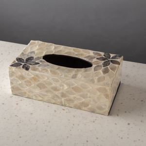 Caja de pañuelos cuadrada decorativa de lujo de alta calidad, para decoración de Madre de perlas, de Thien Thanh, de Vietnam - Product Image 2