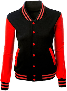 Wholesale High Quality Winter Varsity Baseball Jacket with Custom Logo & Color Reversible Waterproof Casual Wear Women - Product Image 3