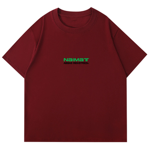 เสื้อยืดแขนสั้นสีดำสำหรับผู้ชาย แบรนด์ Naimat ทรงปกติ คอกลม ผ้าคอตตอนเจอร์ซีย์ พิมพ์ลายตัวอักษร สไตล์ลำลอง - Product Image 5