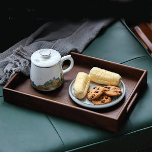 Bandeja Rectangular de Madera de Lujo con Textura Enriquecida para Interiores Sofisticados - Product Image 2