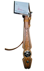 Top Trending Premium Quality Western Headstall Concho tallado a mano con logotipo personalizado Productos ecuestres de cuero para montar a caballo - Product Image 3