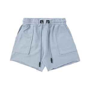 Pantalones Cortos Deportivos de Color Naranja Sólido para Hombre, con Cordón y Bolsillos, Pantalones Cortos de Punto Casuales, Estilo de Cintura Media - Product Image 3