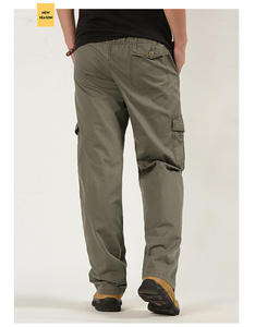 Pantalon cargo de sport pour homme, coupe ajustée, léger, respirant, multi-poches, avec cordon de serrage à la cheville, idéal pour l'entraînement et le jogging - Product Image 3