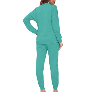 Custom Contrast Panels Solid <b>Colour</b> Streetwear Casual 2-in-1 100% Cotton Breathable Lightweight Autumn Full Length <b>Sets</b> Unisex - Product Image 3