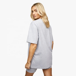 Tela de Jersey 100% Algodón Ecológica al por Mayor, con Logotipo Personalizado, Corte Holgado, Talla Grande, Unisex, Estilo Hip Hop, para Verano - Product Image 2