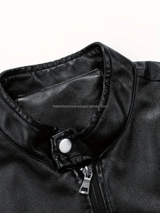 Veste de mode en cuir véritable à fermeture éclair personnalisée pour hommes de bonne qualité à des tarifs de gros Veste en cuir de couleur personnalisée pour hommes - Product Image 4