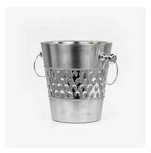 Stainless Steel Champagne Wine Cooler Beverages Tub Leakproof High Quality Metal Wine <b>Beer</b> Whisky Chiller <b>Bucket</b> 2026 Design - Product Image 4