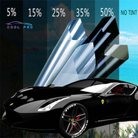 Film teinté COOL PRO noir fumé 20% VLT pour camions et autres véhicules, film automobile 1 pli teinté pour voitures d'occasion, film de protection UV pour vitres de voiture, autocollants pour voiture