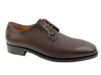 Dlords Gad Penny Chaussures Richelieu pour Homme en Cuir de Vachette Marron Plaqué, à Lacets, à Bout Pointu, Antidérapantes, pour le Bureau et la Carrière, Couleur Unie, en Cuir de Mouton