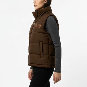 Chaleco Acolchado sin Mangas para Mujer, Chaqueta de Invierno, Marca Personalizada, Fábrica de Ropa OEM - Product Image 4