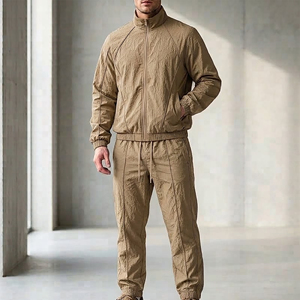 Chaqueta Cortavientos Personalizada de Color Sólido, Corte Holgado, con Cierre, Ligera y Moderna para Otoño, para Hombre - Product Image 1