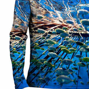 Chemise de pêche à manches longues pour homme, protection UPF 50+, impression par sublimation, séchage rapide, polyester, haut de gamme pour activités de plein air - Product Image 4