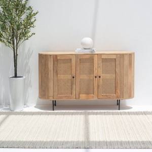 Buffet à portes en rotin Vandana Falcon Nova 3 avec rangement élégant pour les intérieurs de maisons modernes - Product Image 1