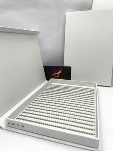 Extensions de cils volume super noir mat, cheveux synthétiques faits à la main, logo personnalisé, longs et naturels, qualité supérieure d'usine 3D-20D - Product Image 3